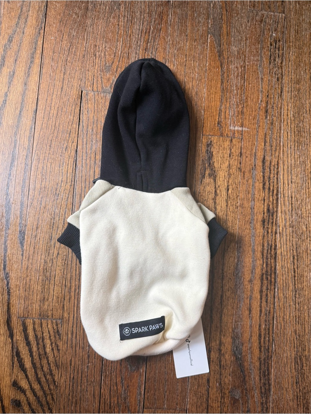 Spark Paws Cream & Black Hoodie for Dogs